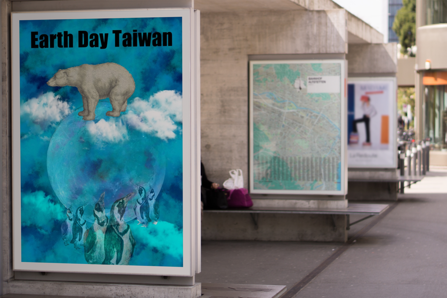 Earth Day Taiwan <br>全世界地球暖化
北極熊減少
冰原已融雪
海平面急速上升
南極生態企鵝
面臨相同問題
請重視我們的地球
接下來人類該如何
生存